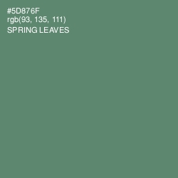 #5D876F - Spring Leaves Color Image