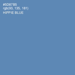 #5D87B5 - Hippie Blue Color Image