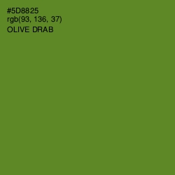 #5D8825 - Olive Drab Color Image