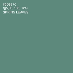 #5D887C - Spring Leaves Color Image