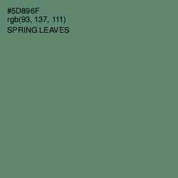 #5D896F - Spring Leaves Color Image