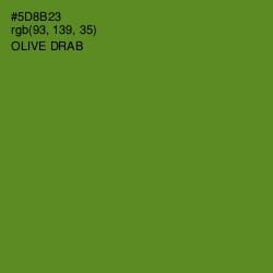 #5D8B23 - Olive Drab Color Image