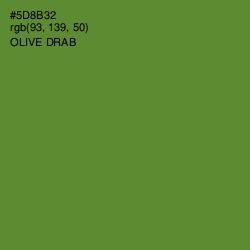 #5D8B32 - Olive Drab Color Image