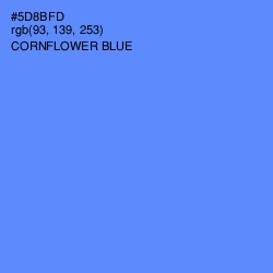 #5D8BFD - Cornflower Blue Color Image