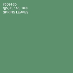 #5D916D - Spring Leaves Color Image