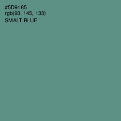 #5D9185 - Smalt Blue Color Image