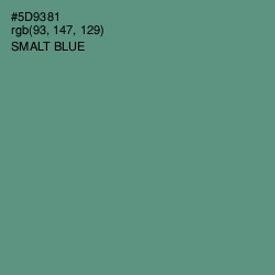 #5D9381 - Smalt Blue Color Image