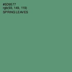 #5D9577 - Spring Leaves Color Image
