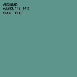 #5D958D - Smalt Blue Color Image