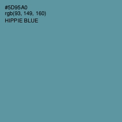 #5D95A0 - Hippie Blue Color Image