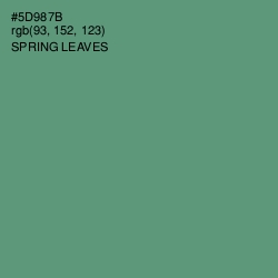 #5D987B - Spring Leaves Color Image