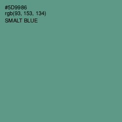 #5D9986 - Smalt Blue Color Image