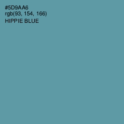 #5D9AA6 - Hippie Blue Color Image