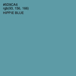 #5D9CA6 - Hippie Blue Color Image