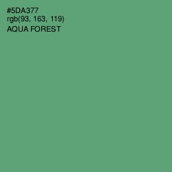 #5DA377 - Aqua Forest Color Image