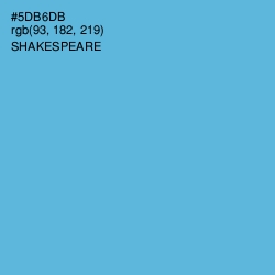 #5DB6DB - Shakespeare Color Image