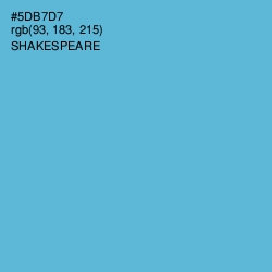 #5DB7D7 - Shakespeare Color Image