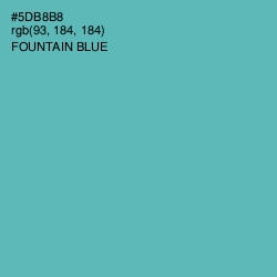 #5DB8B8 - Fountain Blue Color Image