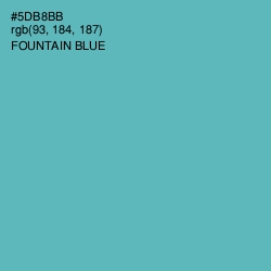 #5DB8BB - Fountain Blue Color Image