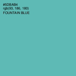 #5DBAB4 - Fountain Blue Color Image