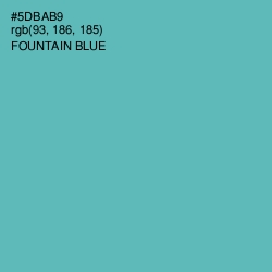 #5DBAB9 - Fountain Blue Color Image