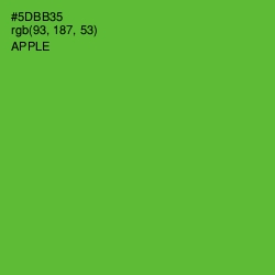 #5DBB35 - Apple Color Image