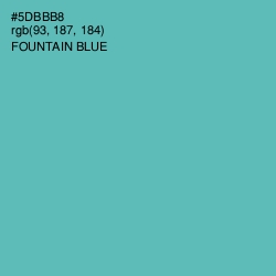 #5DBBB8 - Fountain Blue Color Image