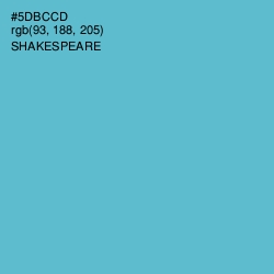 #5DBCCD - Shakespeare Color Image