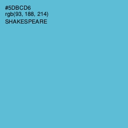 #5DBCD6 - Shakespeare Color Image