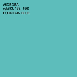 #5DBDBA - Fountain Blue Color Image