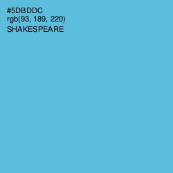 #5DBDDC - Shakespeare Color Image