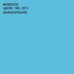#5DBDDD - Shakespeare Color Image