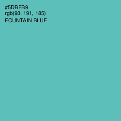 #5DBFB9 - Fountain Blue Color Image