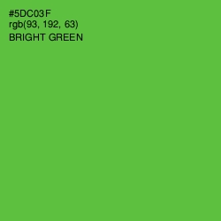 #5DC03F - Bright Green Color Image