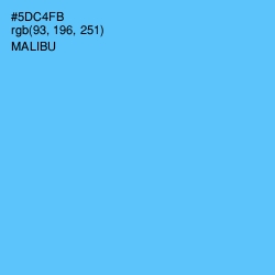 #5DC4FB - Malibu Color Image