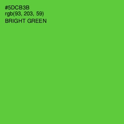 #5DCB3B - Bright Green Color Image