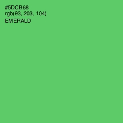 #5DCB68 - Emerald Color Image
