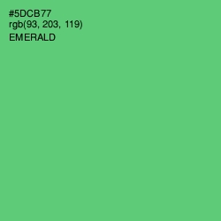 #5DCB77 - Emerald Color Image