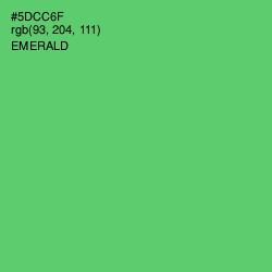 #5DCC6F - Emerald Color Image