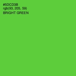 #5DCD3B - Bright Green Color Image