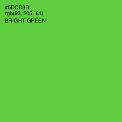 #5DCD3D - Bright Green Color Image
