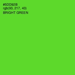 #5DD92B - Bright Green Color Image