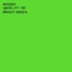 #5DD931 - Bright Green Color Image