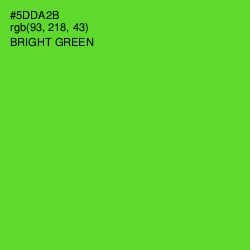 #5DDA2B - Bright Green Color Image