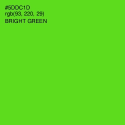 #5DDC1D - Bright Green Color Image