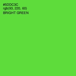 #5DDC3C - Bright Green Color Image