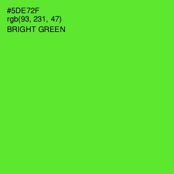 #5DE72F - Bright Green Color Image