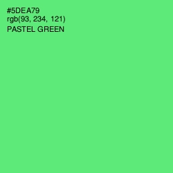 #5DEA79 - Pastel Green Color Image