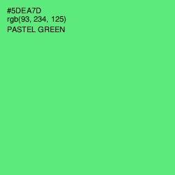 #5DEA7D - Pastel Green Color Image