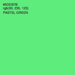 #5DEB7B - Pastel Green Color Image